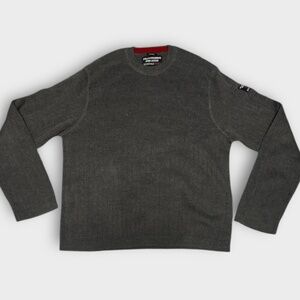 Vtg Abercrombie & Fitch Gray Muscle Sweater Ribbed Men's XL EUC